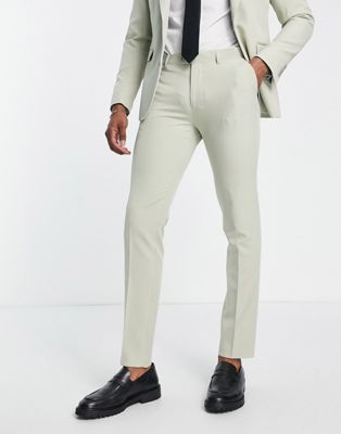 Gianni Feraud skinny suit trousers in green - ASOS Price Checker