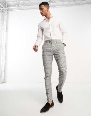 Gianni Feraud Gianni Feraud skinny trousers in grey check