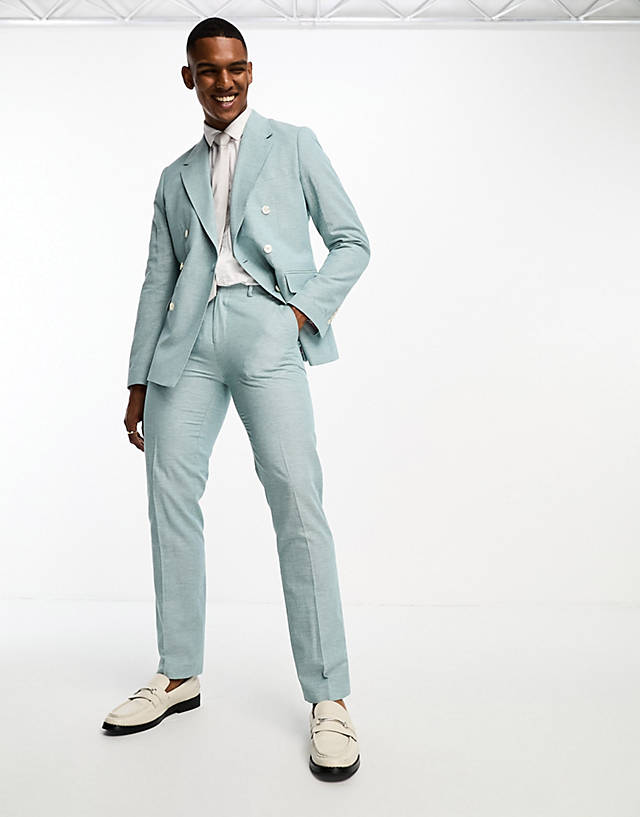 Gianni Feraud - slim fit light blue suit trouser