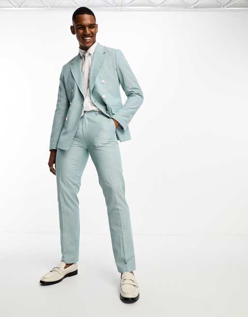 Light blue shop trouser suit