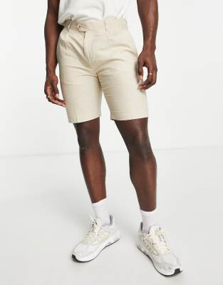 mens slim fit linen shorts