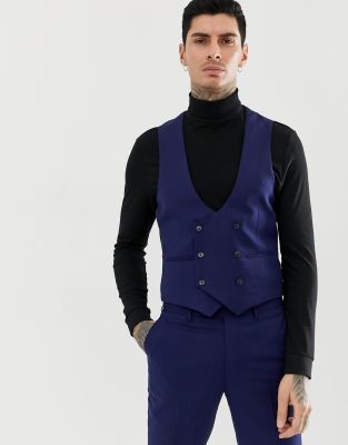 navy scoop waistcoat