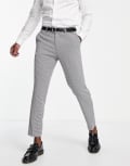 [Gianni Feraud] Gianni Feraud slim fit suit pants in black and white check W34 L32 Black