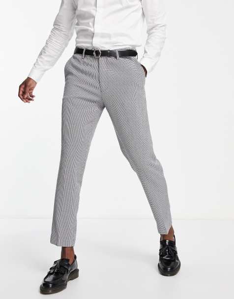 Gianni Feraud slim fit suit trousers in black and white check - view 1