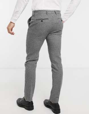 black and white small checkered pants