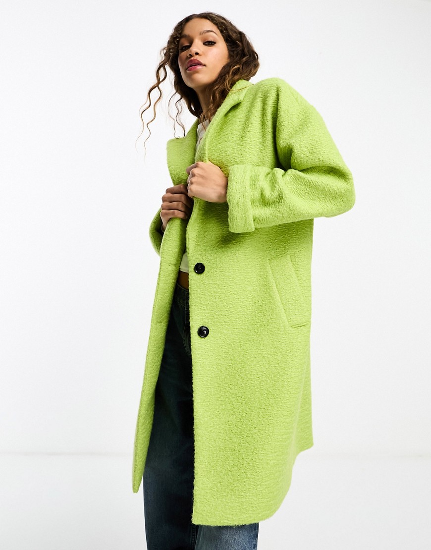 smart coat in lime green