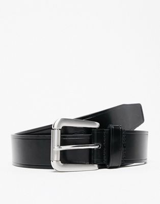 Gianni Feraud smooth leather belt in black