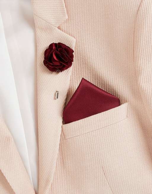Gianni Feraud - Spilla per rever a fiori con fazzoletto da taschino