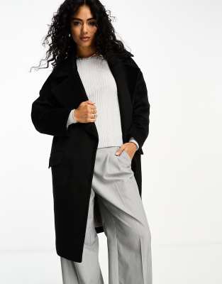 Topshop black hotsell slouch coat