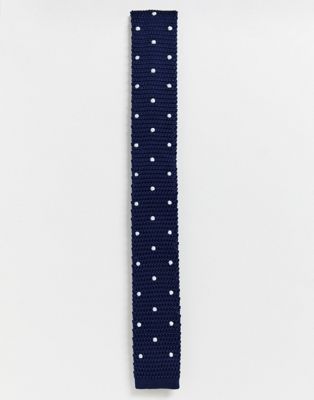 Gianni Feraud – Stickad prickig slips-Marinblå