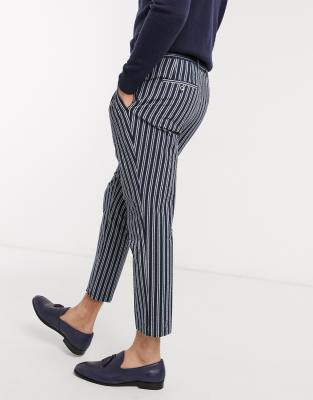 striped loose fit pants