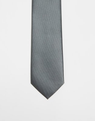 Gianni Feraud striped satin tie in dark gray - Click1Get2 Sale