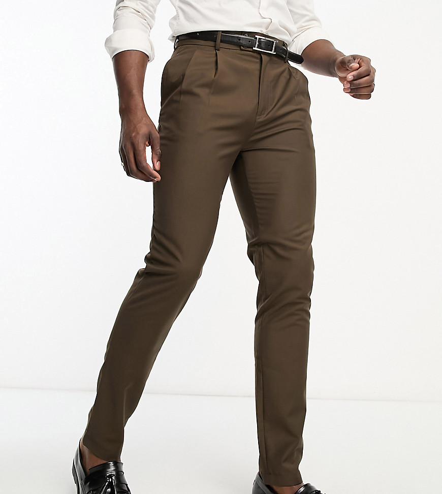 Gianni Feraud Tall 2 button smart pants in brown