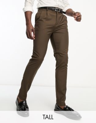 Gianni Feraud Gianni Feraud Tall 2 button smart trousers in brown