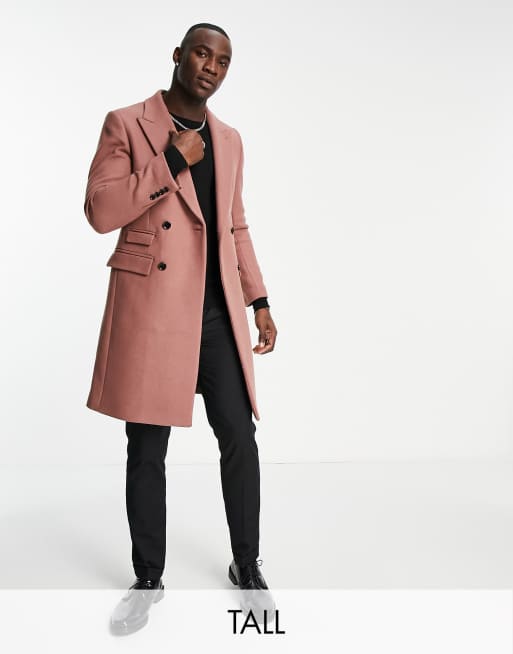 Tall double 2025 breasted coat