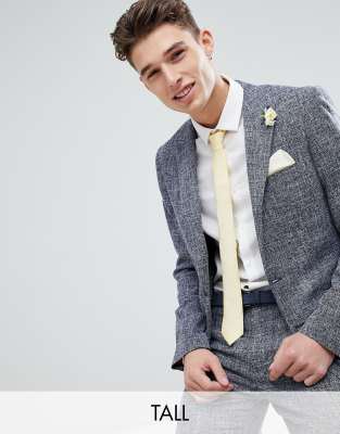 Gianni Feraud TALL Skinny Fit Nepp Suit Jacket-Navy Navy