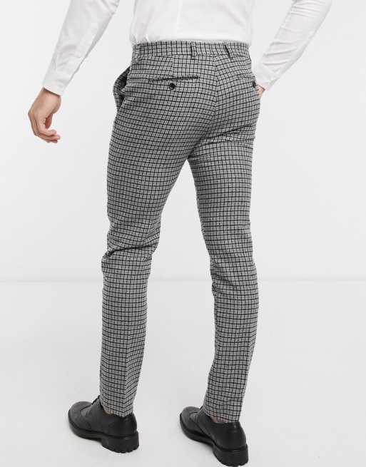 Gianni Feraud - Ternede smalle habitbukser med slim fit i uldblanding, 2 af 4