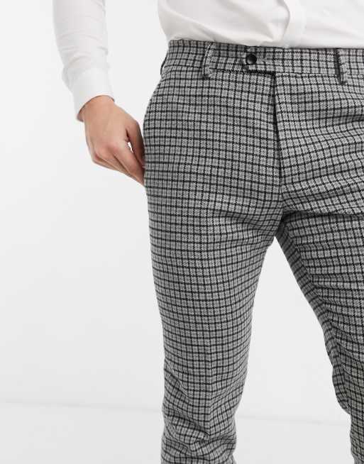 Gianni Feraud - Ternede smalle habitbukser med slim fit i uldblanding, 3 af 4
