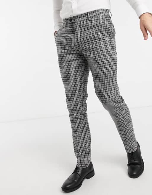 Gianni Feraud - Ternede smalle habitbukser med slim fit i uldblanding, 4 af 4