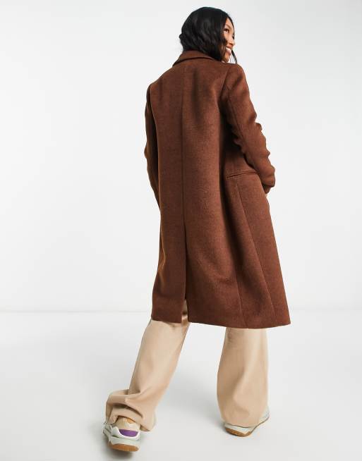 Gianni Feraud Viv double breasted coat in brown