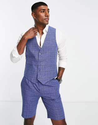 Gianni Feraud Gianni Feraud waistcoat in blue check
