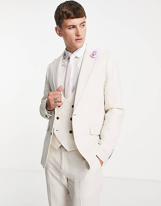 Gianni Feraud Wedding linen slim fit suit jacket