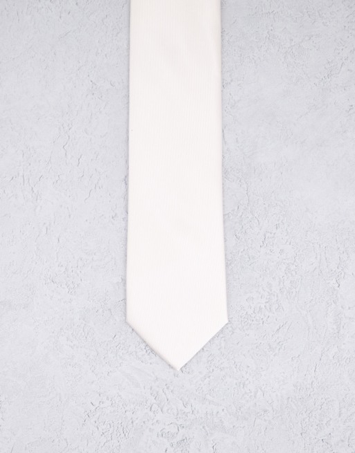 Gianni Feraud wedding plain satin tie in mink