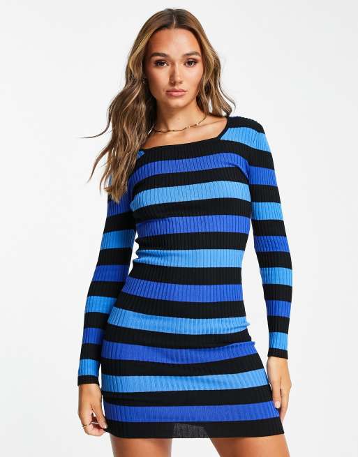 Wide stripe outlet dress