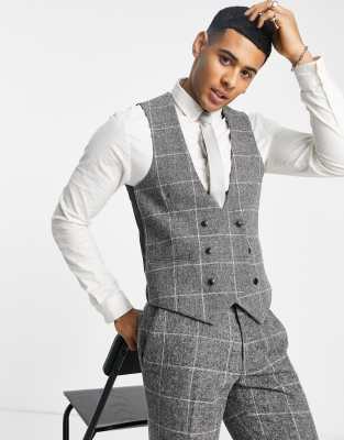 grey windowpane waistcoat