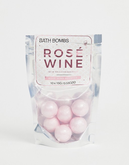 Gift Republic rose wine bath bombs