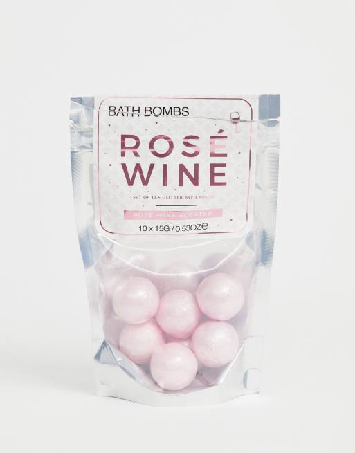 Gift Republic rose wine bath bombs ASOS