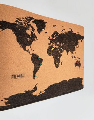 Gift Republic World Map Cork Board