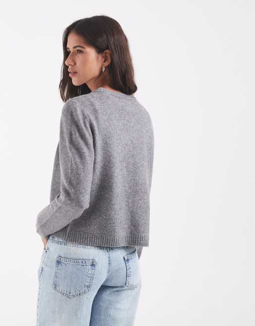 Gilet en maille à nouer devant gris, 4 de 4