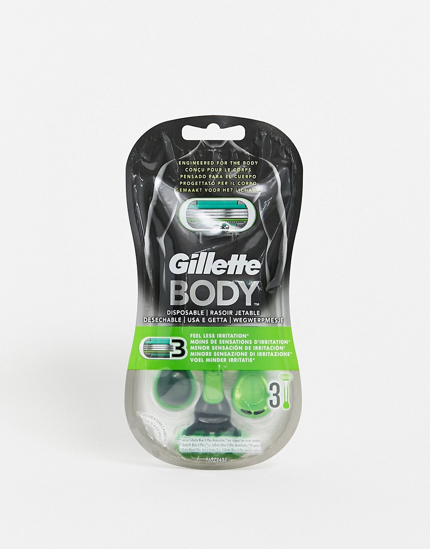 Gillette - Body - Wegwerp scheermesjes - Set van 3-Zonder kleur