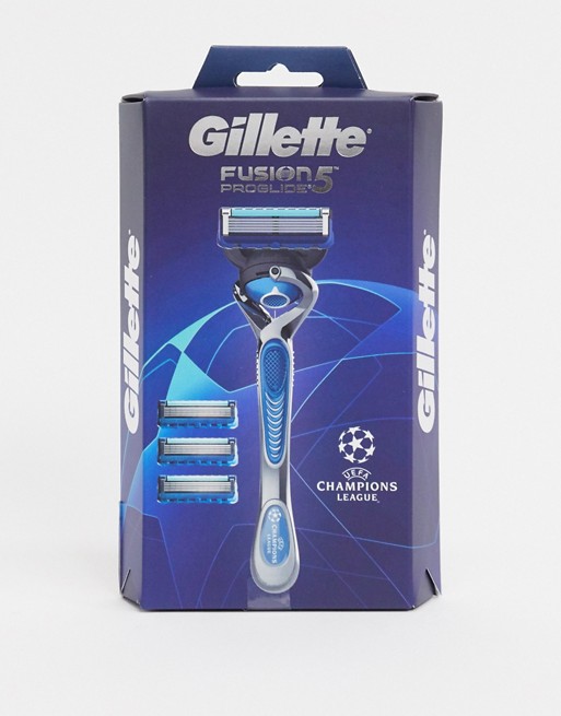 Gillette Fusion ProGlide Razor Starter Pack Handle +4 Blades