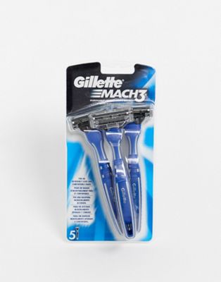 Gillette Mach 3 Disposable Razor - 5 pack - ASOS Price Checker