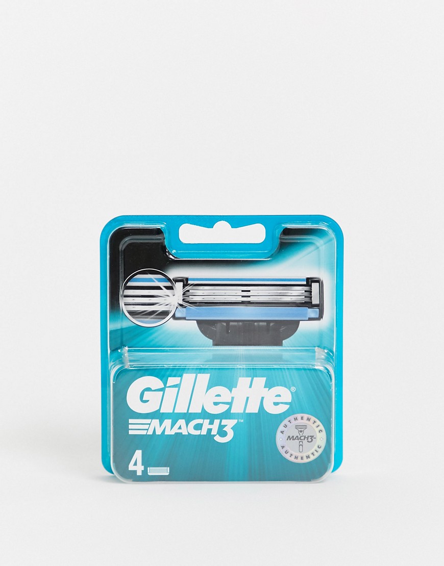 Gillette – Mach 3 Razor Blades – 4-pack rakblad-Ingen färg
