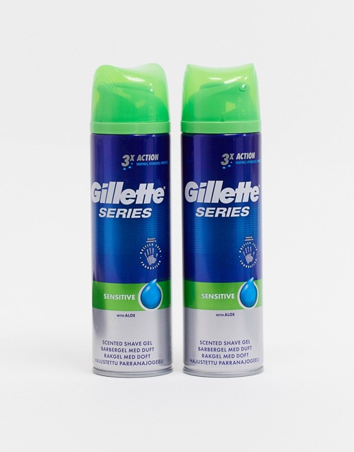 Gillette Series Gel Twin Pack Sensitive