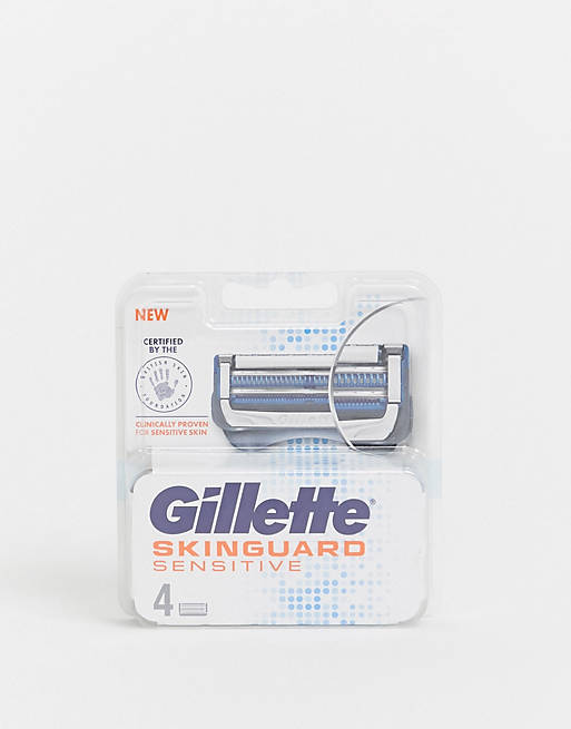 mode dejligt at møde dig erhvervsdrivende Gillette — SkinGuard Sensitive barberblade 4-pak | ASOS