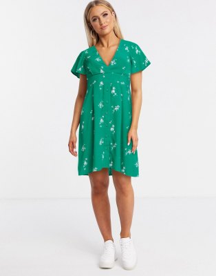 button down tea dress