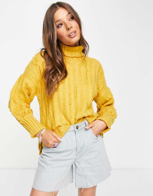 Mustard chunky knit clearance jumper