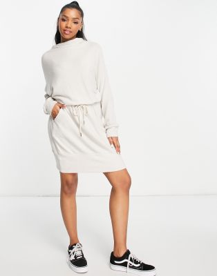 drawstring jersey dress