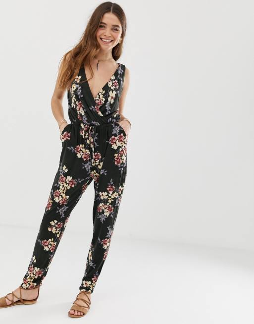 Gilli floral wrap front jumpsuit | ASOS