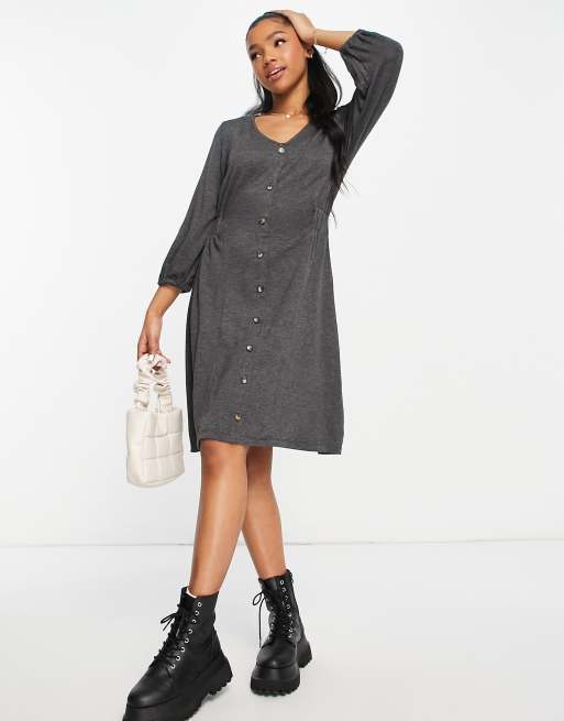 Gilli jersey dress in charcoal