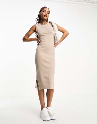 Gilli - Midikleid in Taupe-Brown