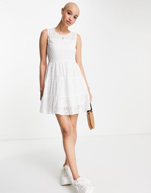 Gilli skater dress in white | ASOS