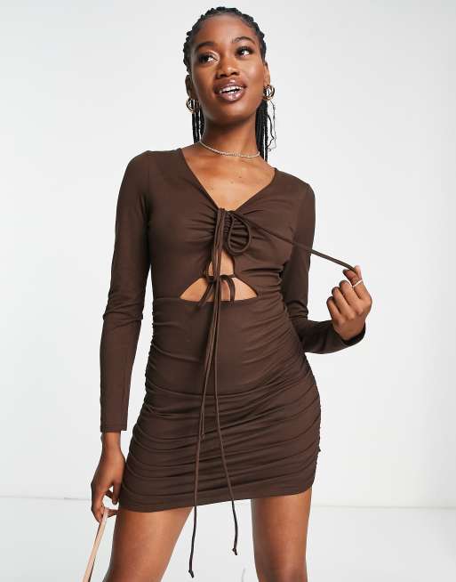 Strappy mini bodycon dress sale