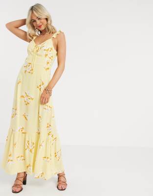 tie front maxi dress