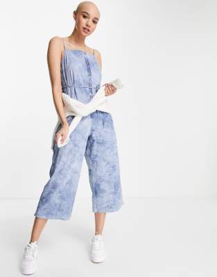 Gilli tie waist jumpsuit in tie dye