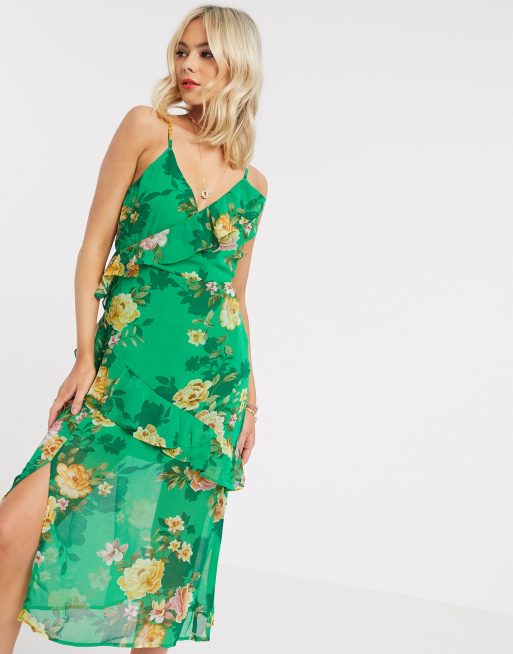 Kelly green cheap midi dress